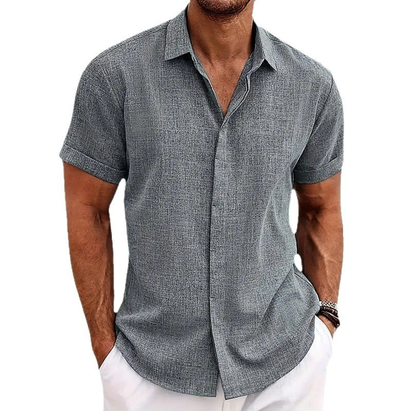 Casual Tie-Dye Linen Shirt