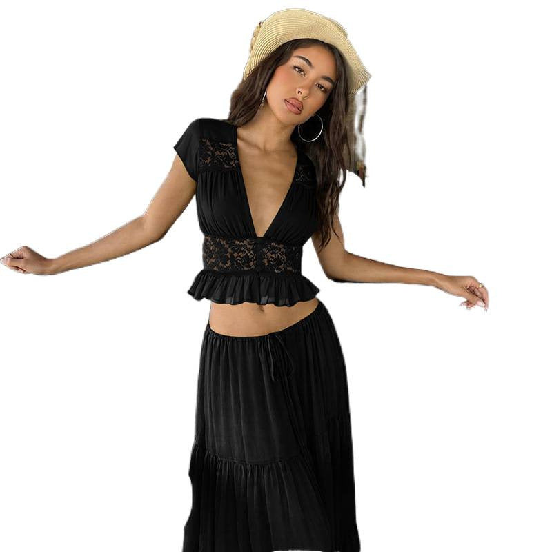 Casual top and skirt