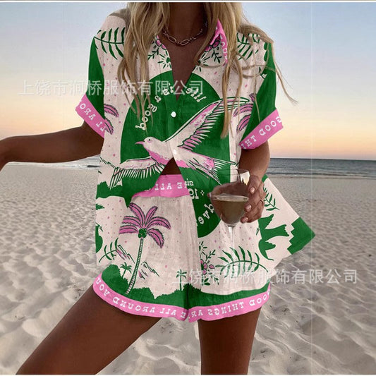 Casual vacation shirt set