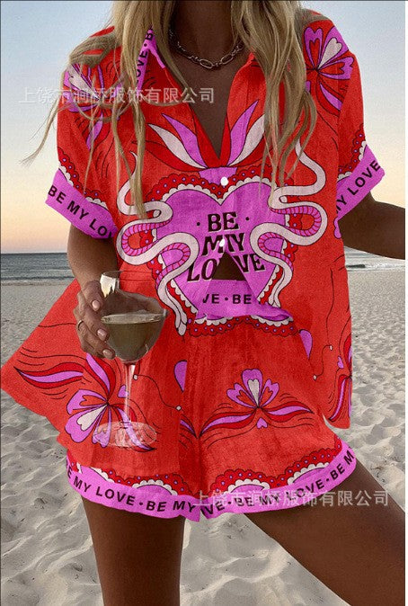 Casual vacation shirt set
