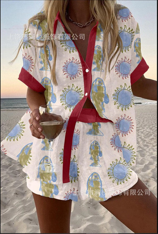 Casual vacation shirt set