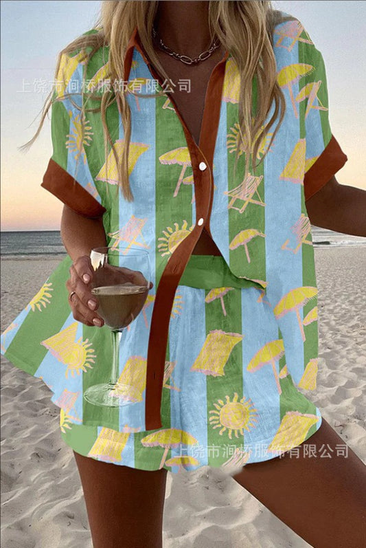 Casual vacation shirt set