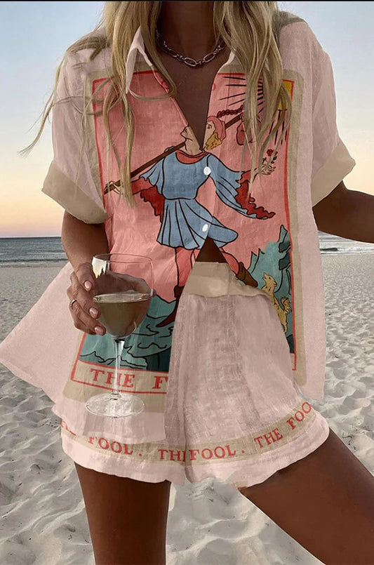 Casual vacation shirt set