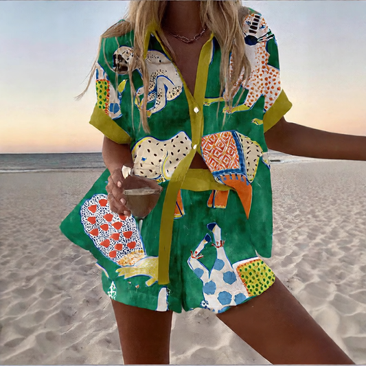 Casual vacation shirt set