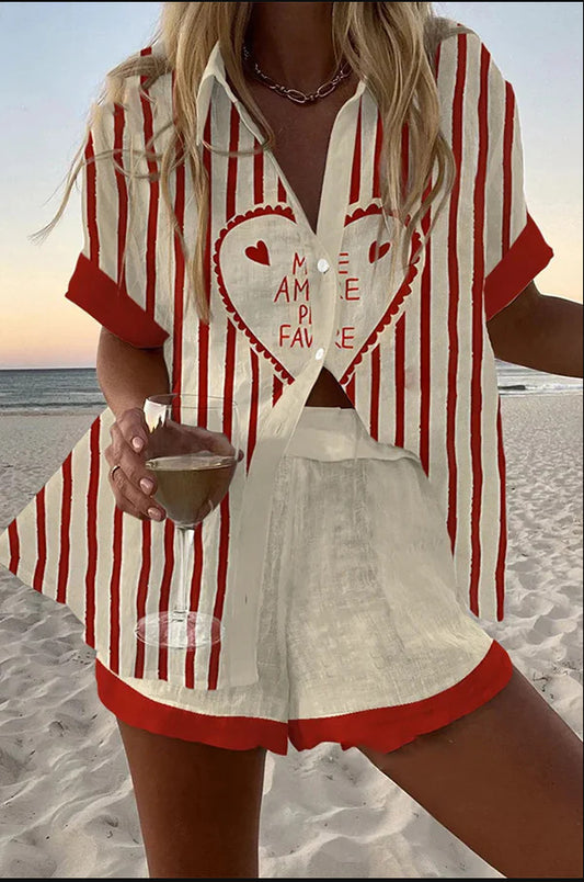 Casual vacation shirt set