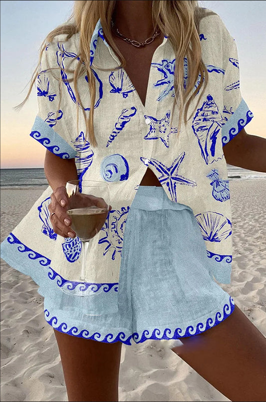 Casual vacation shirt set