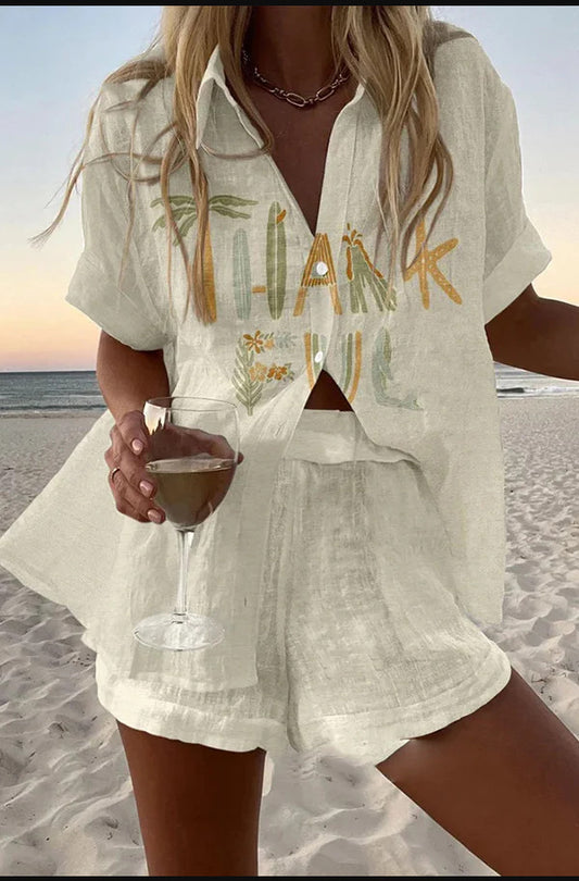 Casual vacation shirt set