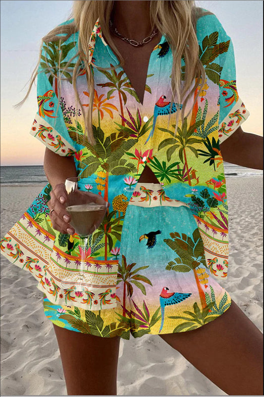 Casual vacation shirt set