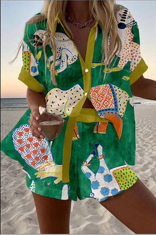 Casual vacation shirt set