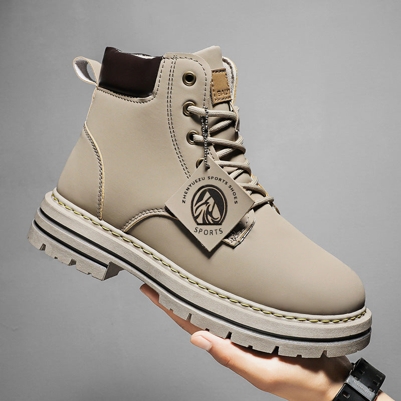 Casual Waterproof Mens Leather Boots