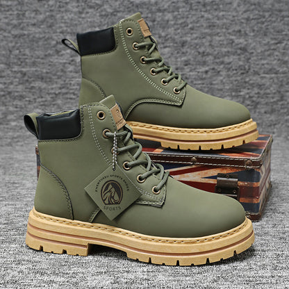 Casual Waterproof Mens Leather Boots