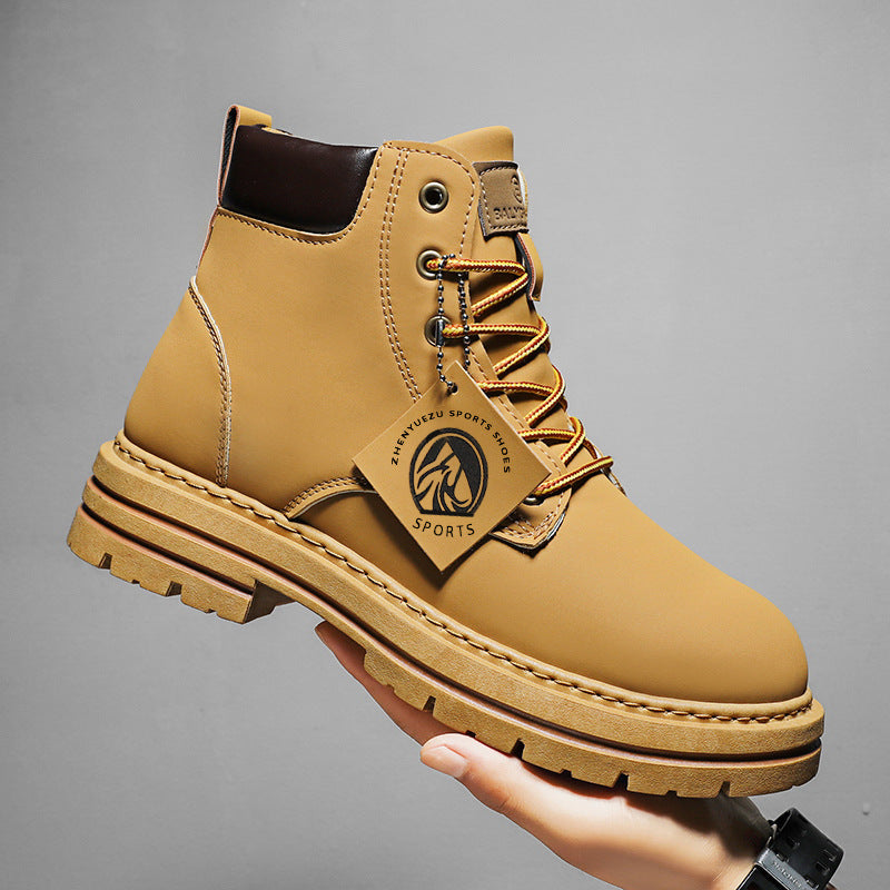 Casual Waterproof Mens Leather Boots