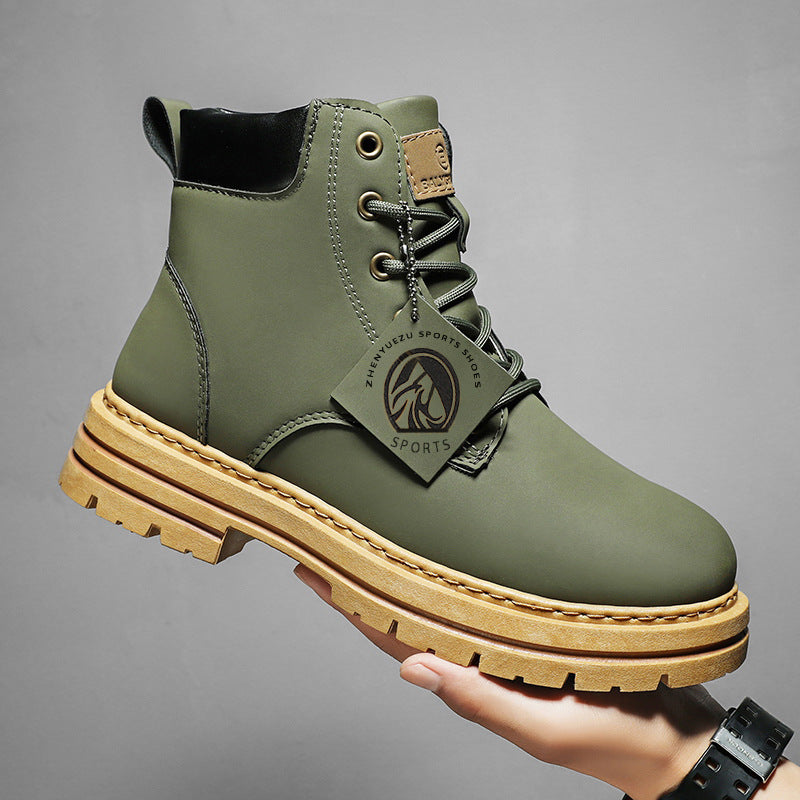Casual Waterproof Mens Leather Boots