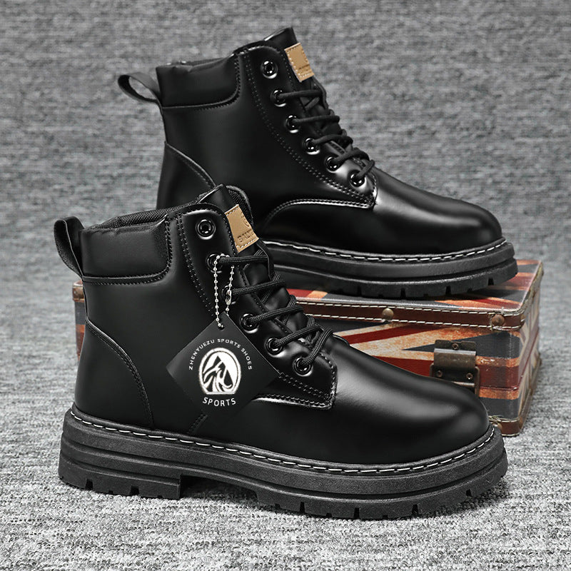 Casual Waterproof Mens Leather Boots
