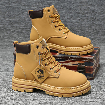 Casual Waterproof Mens Leather Boots