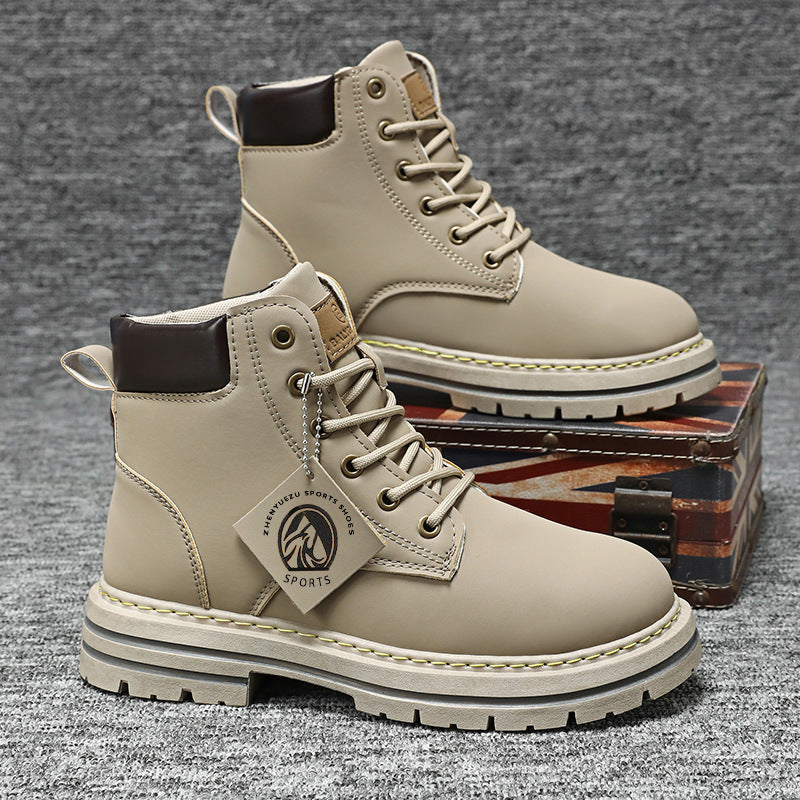 Casual Waterproof Mens Leather Boots