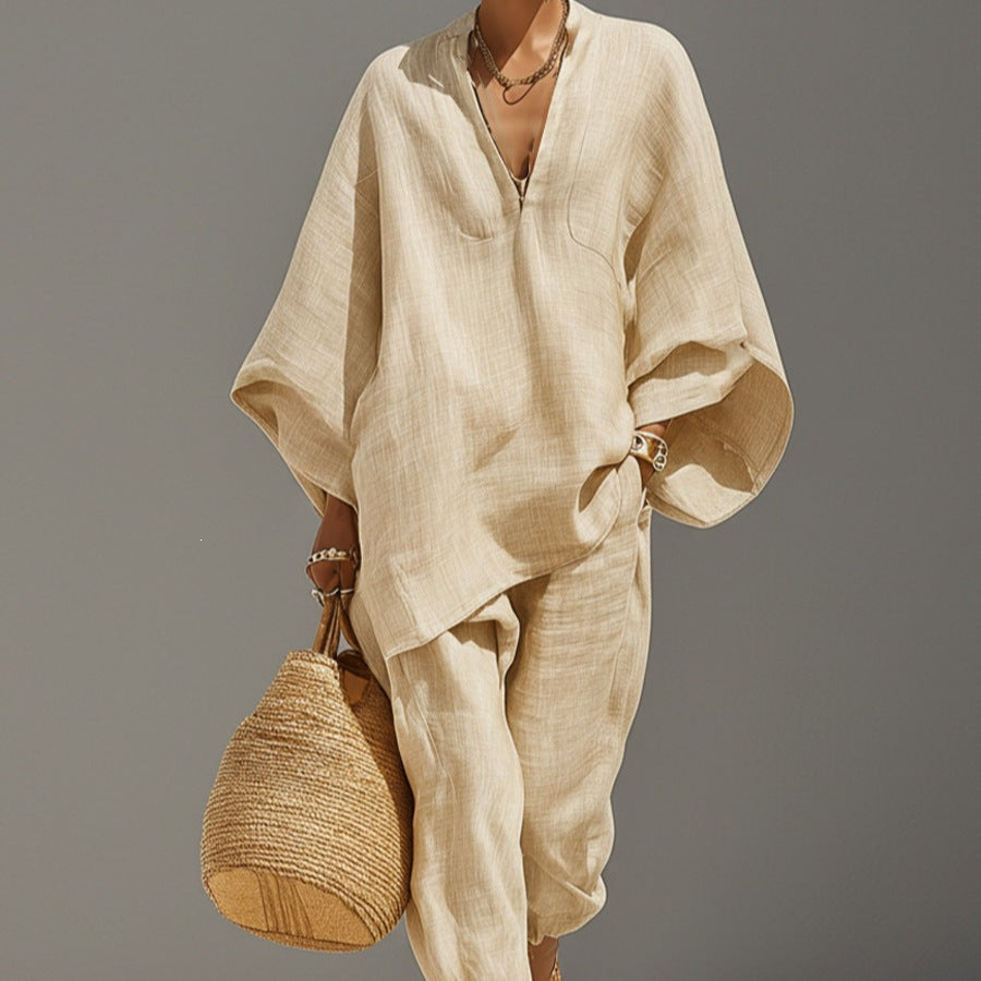Casual Women's Shirt and Pants Set