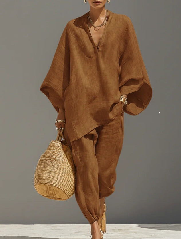 Casual Women's Shirt and Pants Set