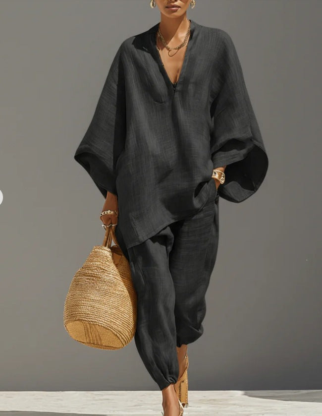 Casual Women's Shirt and Pants Set