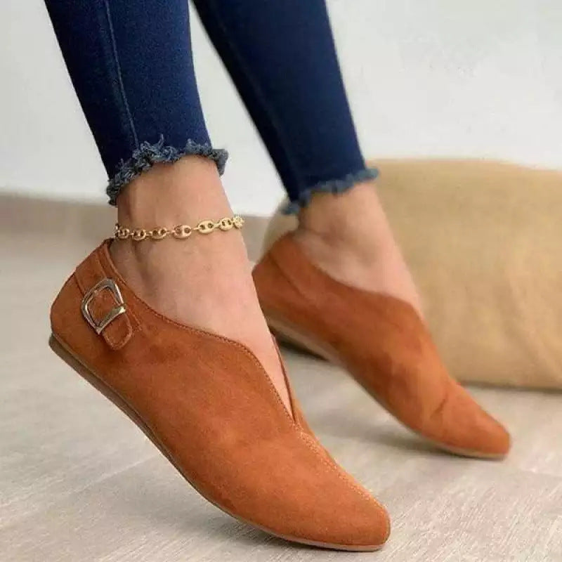 Casual Women's Suede Slip-on Flat Shoes