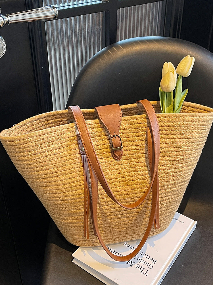 Casual Woven Tote Bag for Women
