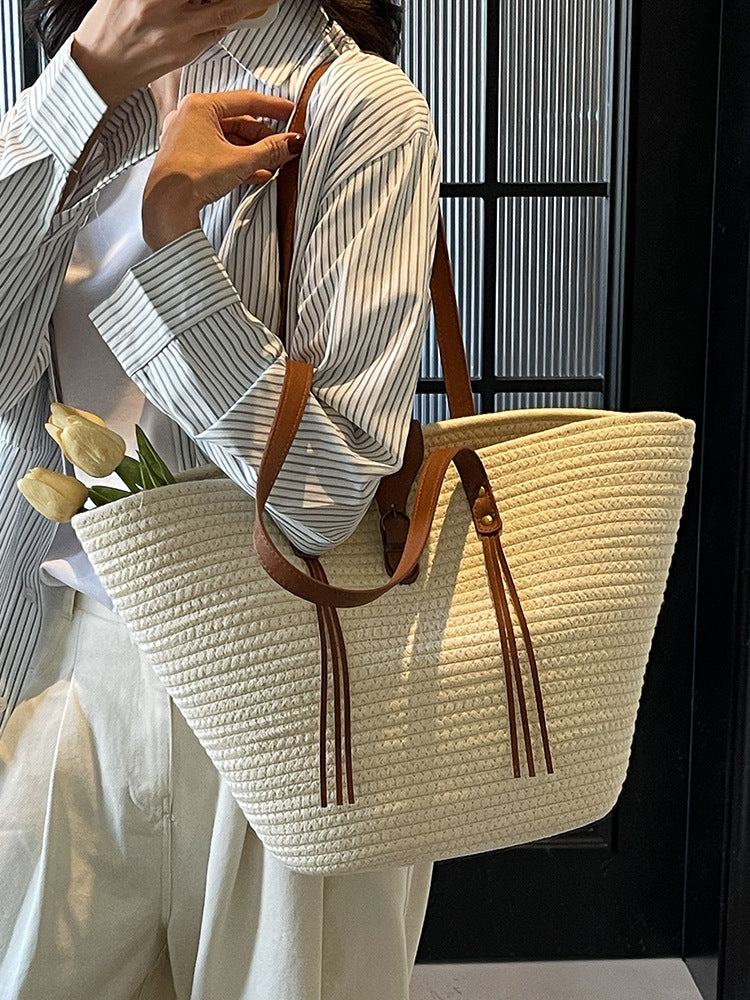 Casual Woven Tote Bag for Women