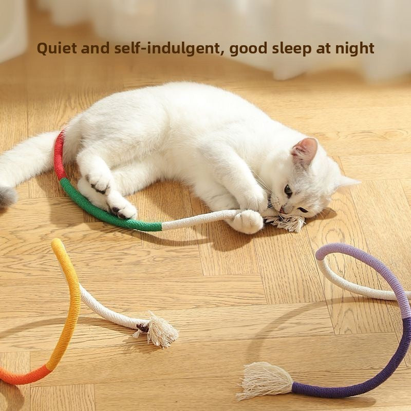 cat bite rope