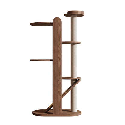 Cat climbing tree