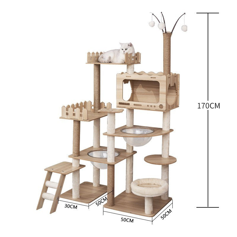 Cat Climbing Tree with Scratching Posts and Bed