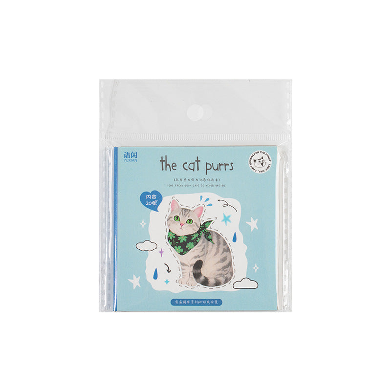 Cat Cute Pet Pattern Hand Account Decorative Sticker