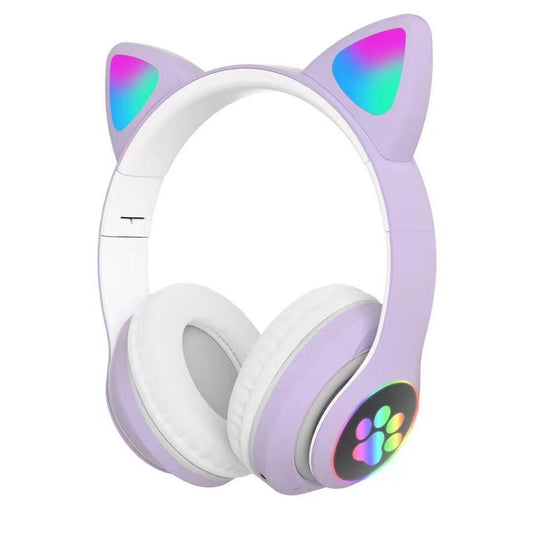 Cat Ear Bluetooth Headset Wireless with LED Light