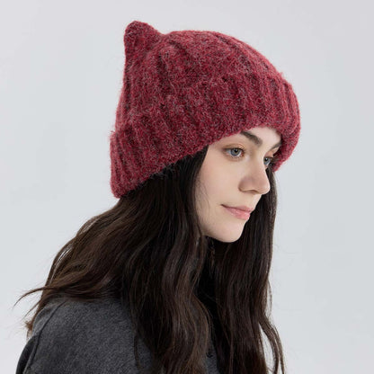 Cat Ear Knitted Wool Winter Hat