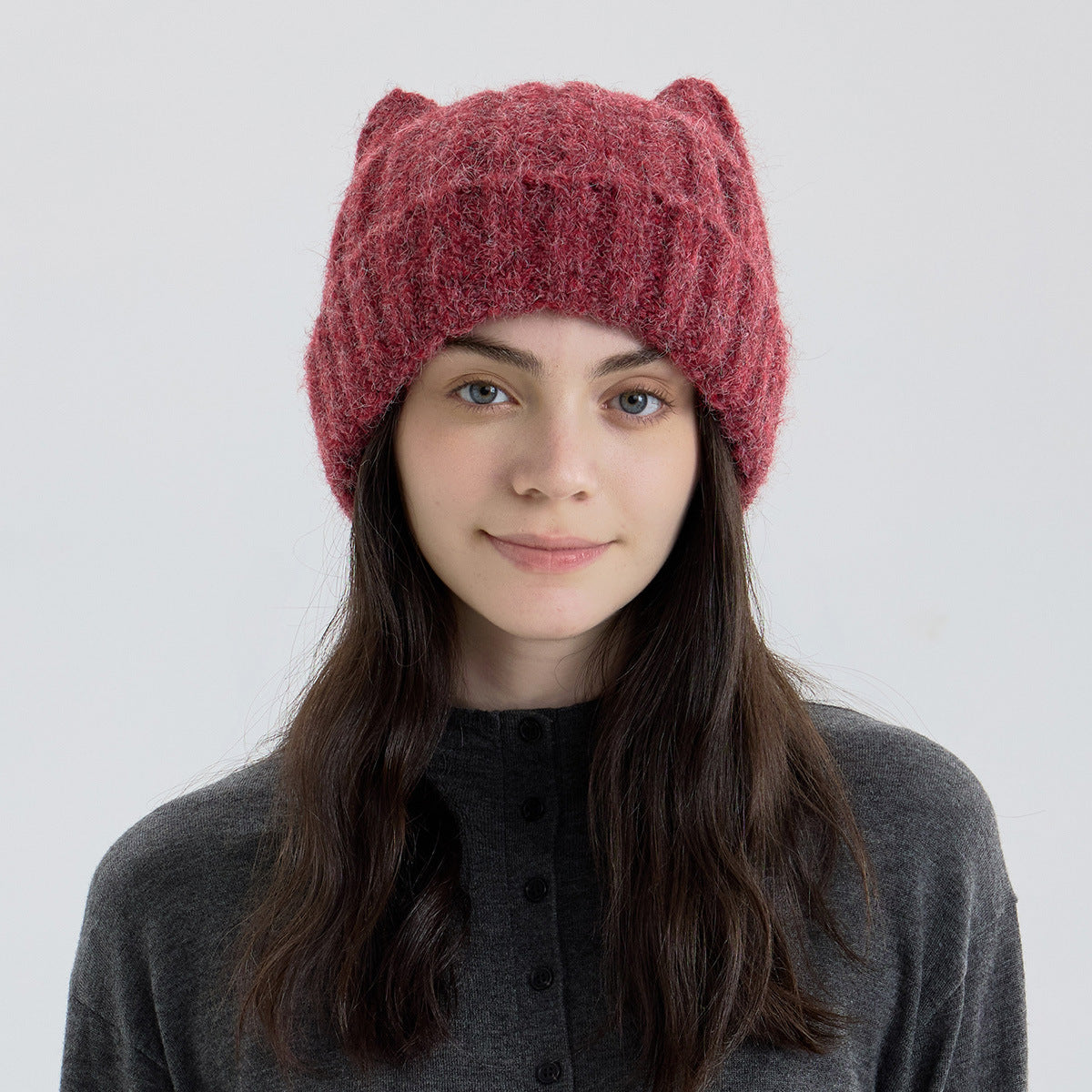 Cat Ear Knitted Wool Winter Hat