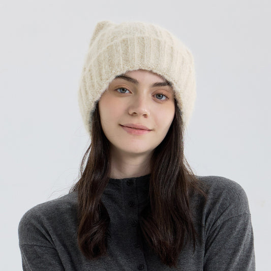 Cat Ear Knitted Wool Winter Hat
