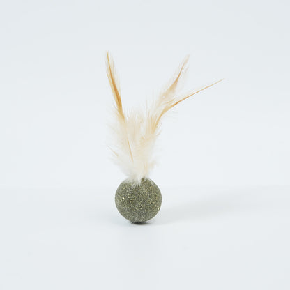 Cat Elastic Feather Ball