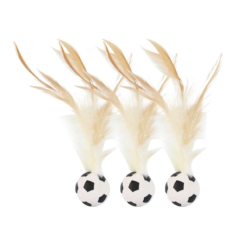 Cat Elastic Feather Ball