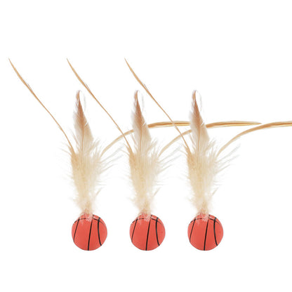 Cat Elastic Feather Ball
