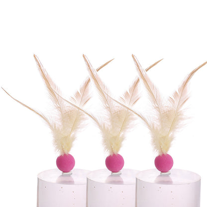 Cat Elastic Feather Ball