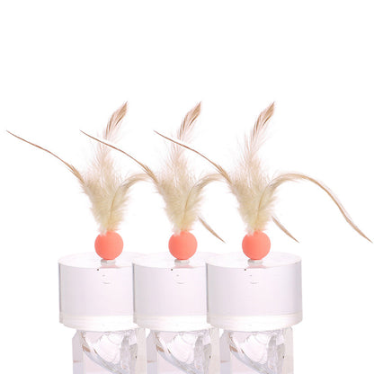 Cat Elastic Feather Ball
