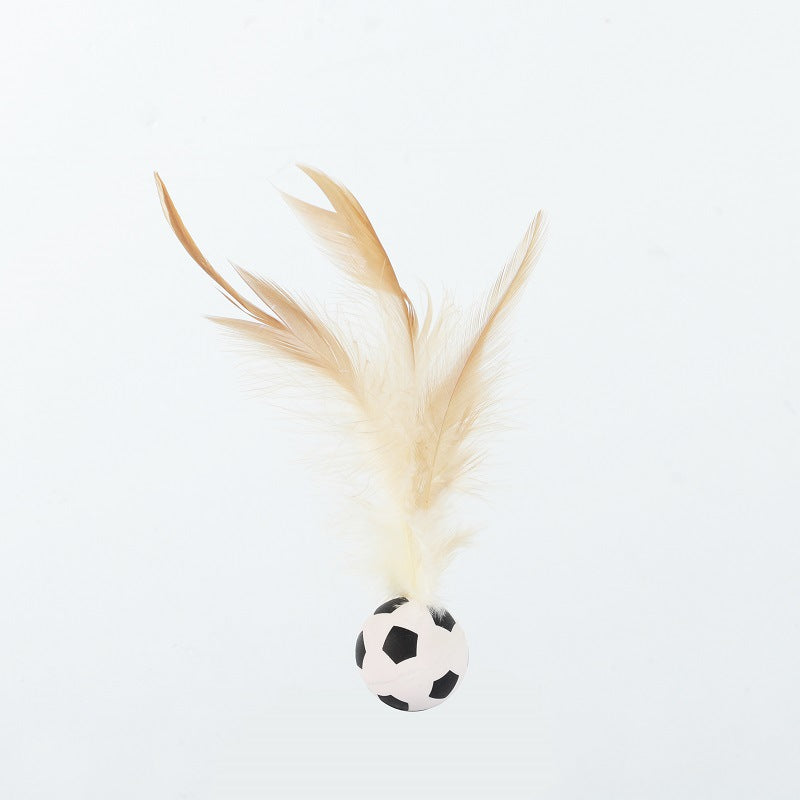 Cat Elastic Feather Ball