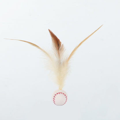 Cat Elastic Feather Ball