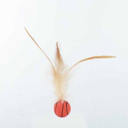 Cat Elastic Feather Ball