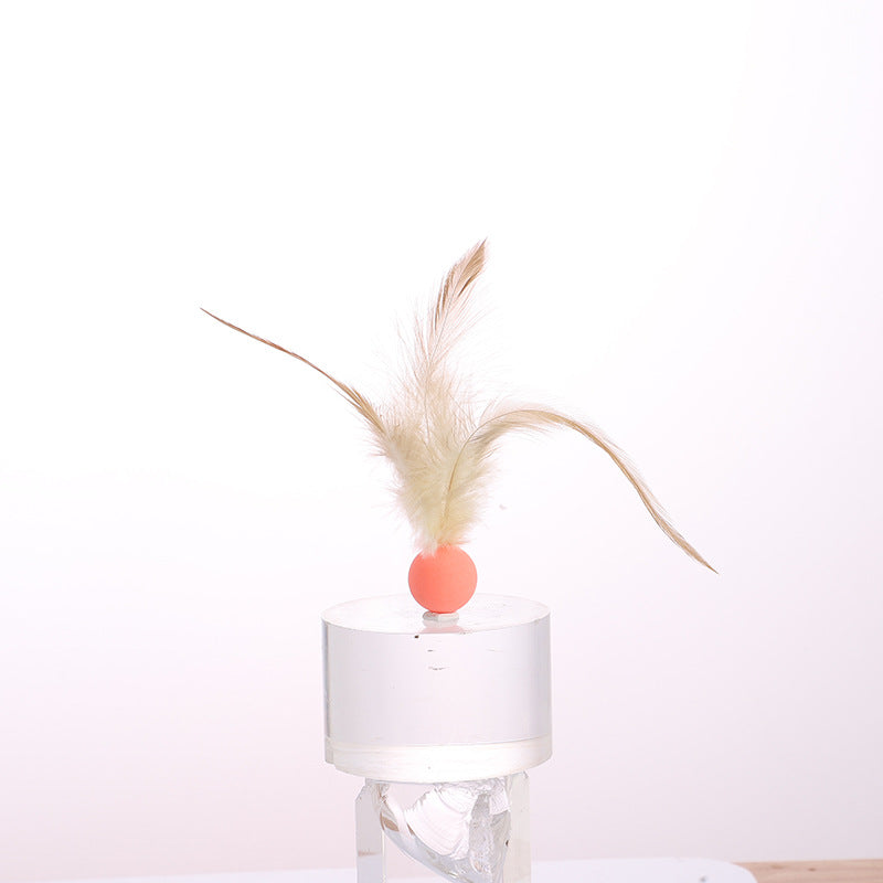 Cat Elastic Feather Ball