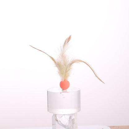Cat Elastic Feather Ball