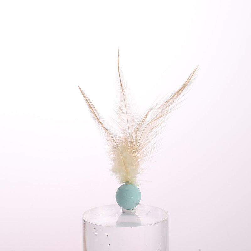 Cat Elastic Feather Ball