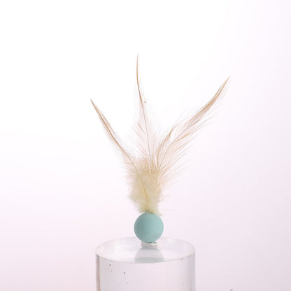 Cat Elastic Feather Ball