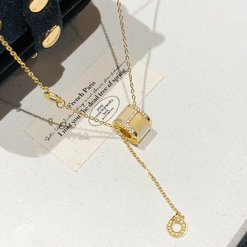 Cat Eye Small Waist Tassel Necklace