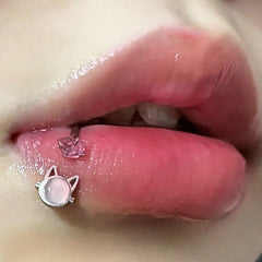 White Cat Lip Ring