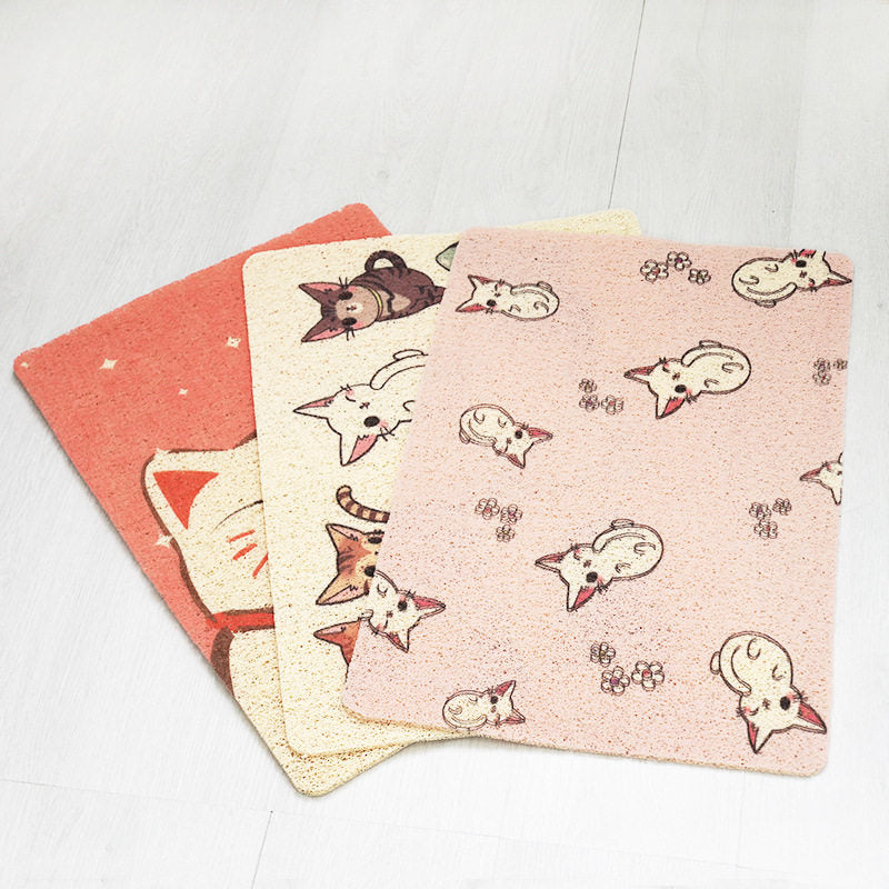 Cat litter pad to prevent cats from taking their litter box out