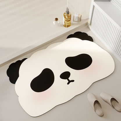 Cat Pattern Diatom Mud Bathroom Mat